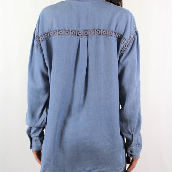 Eco Friendly Vintage Wash Denim Button Down - Picture 3 of 5